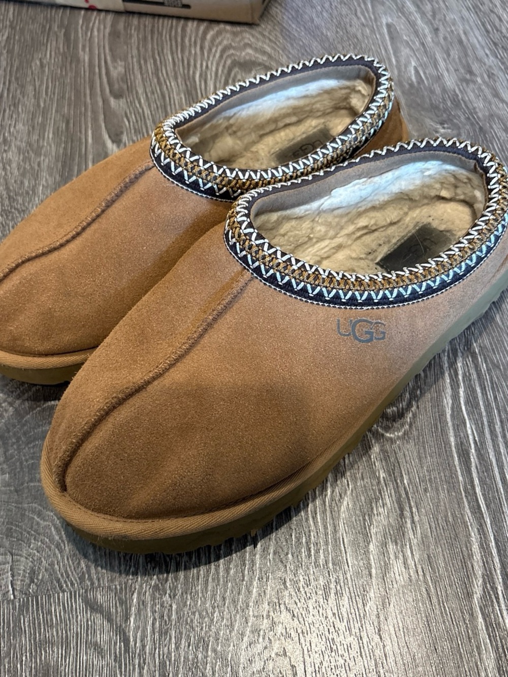 UGG Men's Chestnut Suede Slip-On Slippers Tasman